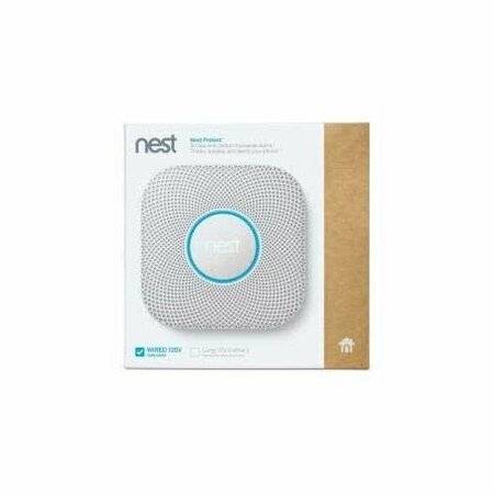 GOOGLE NEST Nest Protect Hardwired Smoke and Carbon Monoxide Alarm, 2nd Gen Pro Version S3005PWLUS